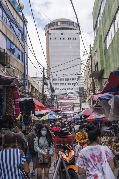 Quiapo Manila Philippines Nov 2020 Bustling Street Market Hidalgo Street — Stock Photo, Image