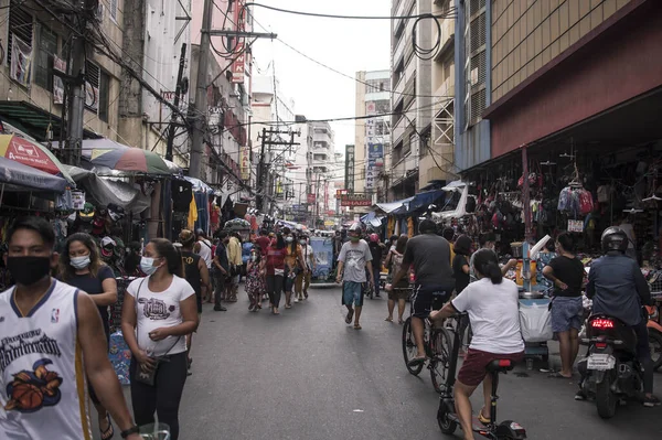 Tondo Manila Filipinas Nov 2020 Uma Movimentada Cena Fim Semana — Fotografia de Stock