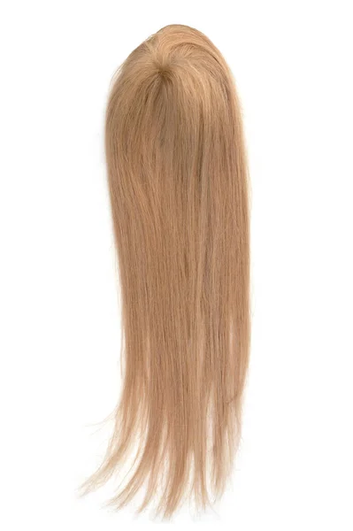 Strawberry Blonde Long Straight Wig Hair Topper White Background — Stock Photo, Image