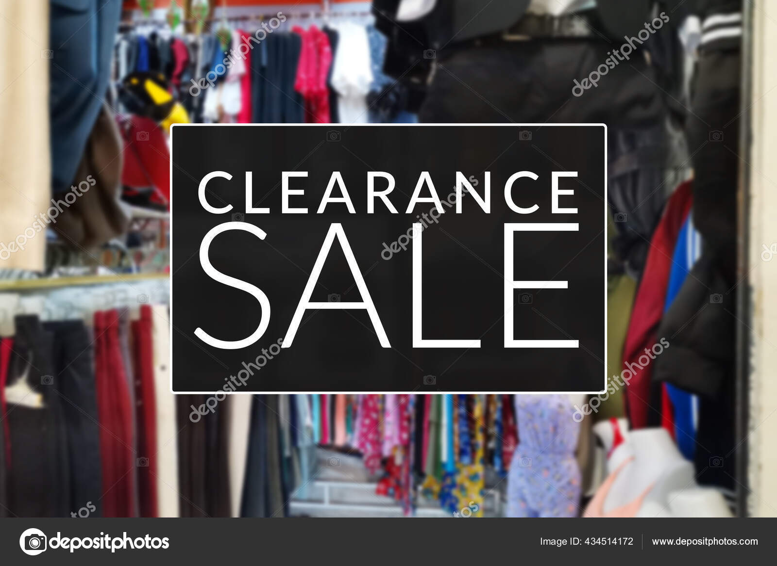 Clearance Sale Sign Fashion Clothing Boutique Store Discount Promo