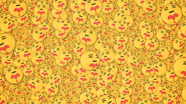Tło Wielu Emoji Reakcji Pielęgnacyjnych Media Społecznościowe Koncepcja Komunikacji Tapety — Zdjęcie stockowe