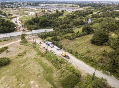 A portion of CALAX, or Cavite Laguna Expressway, currently under construction in Dasmarinas, Cavite, Philippines.