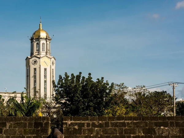 Intramuros Manila Filipinler Manila Belediye Binası Nın Saat Kulesi Intramuros — Stok fotoğraf