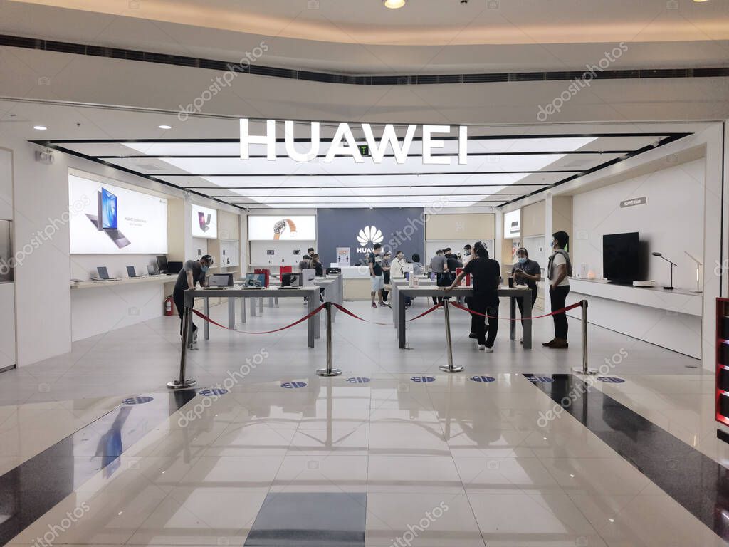 Quezon City, Metro Manila, Philippines - A Huawei store inside SM North Edsa.