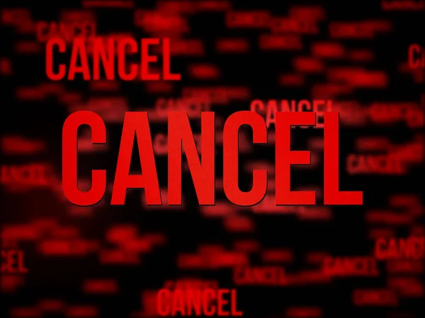 Multiple Cancel Words Bokeh Effect Cancel Culture Concept — Stock Photo, Image