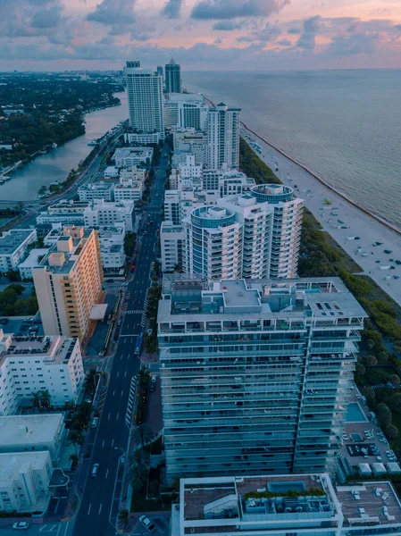 Miami Beach Florida Mid Beach Boyunca Muhteşem Bir Dawn Sahnesi — Stok fotoğraf