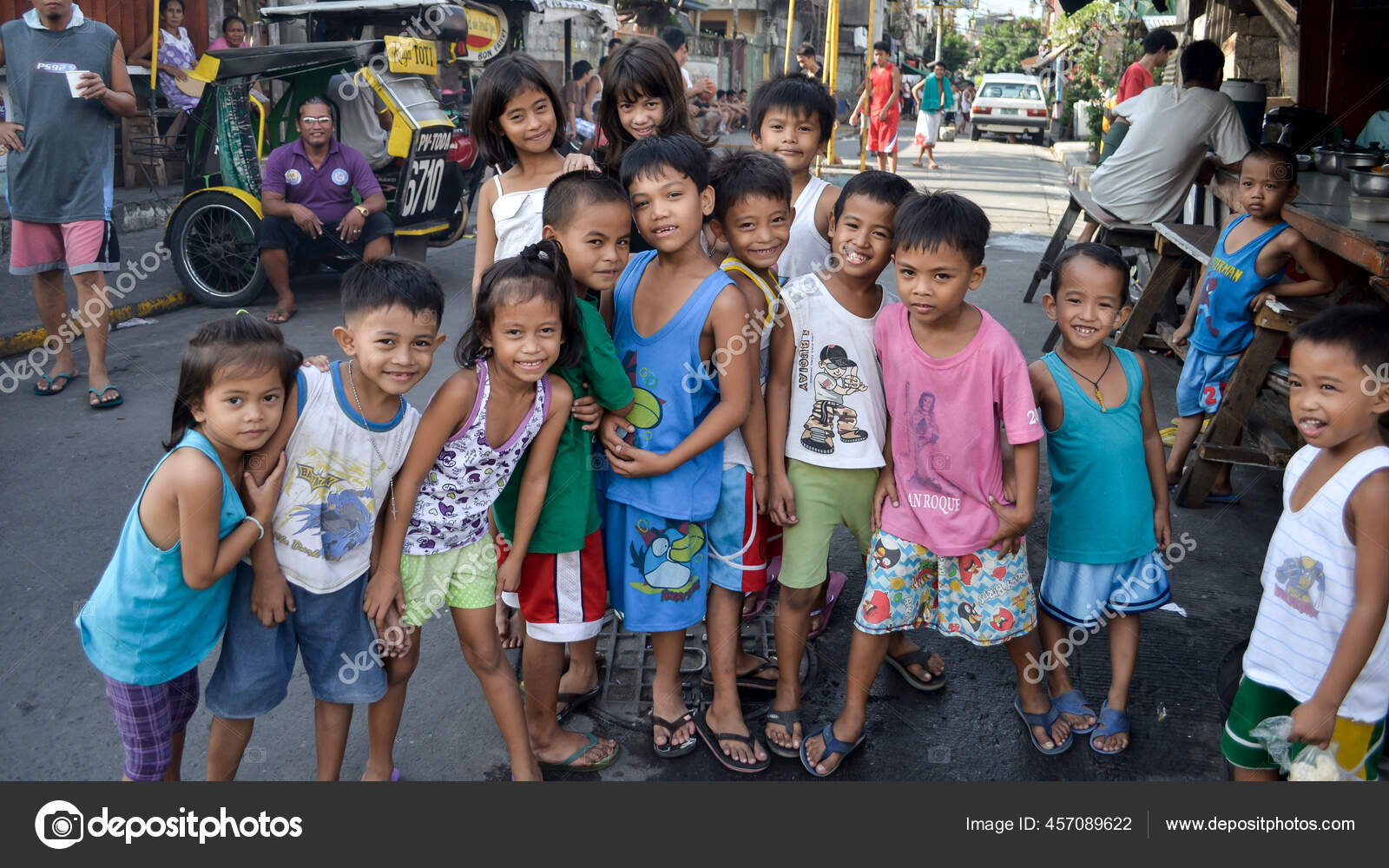 Happy Filipino Street Children