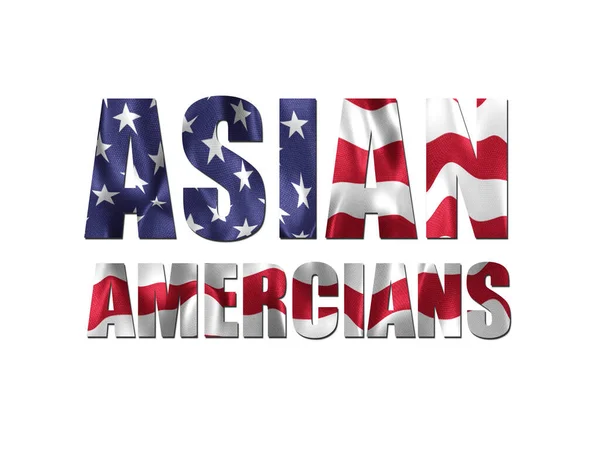 Messaggi Asiatici Americani Effetto Maschera Testo Bandiera Usa Uno Sfondo — Foto Stock