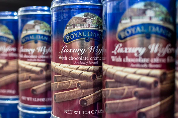 Manila Filipinas Julho 2020 Royal Dansk Luxury Wafers Exibição Supermercado — Fotografia de Stock