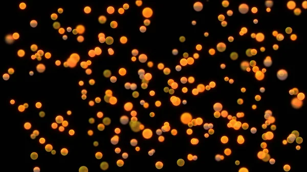 Warm Orange Bokeh Lights Circles Scattered Uniformly Background Overlay Color — Stock Photo, Image