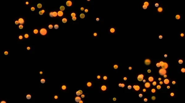 Warm Orange Bokeh Lights Circles Effect Scattered Edges Background Overlay — Stock Photo, Image