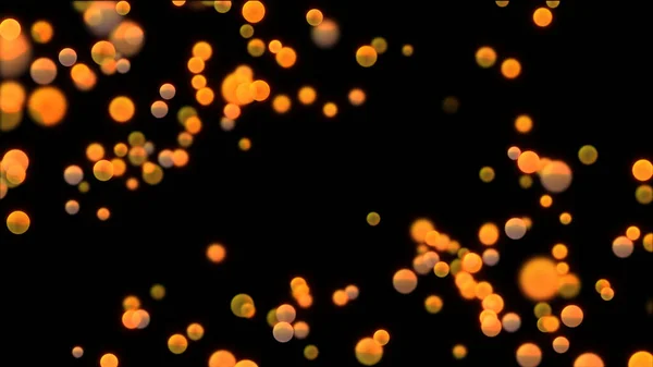 Warm Orange Bokeh Lights Circles Effect Scattered Edges Background Overlay — Stock Photo, Image