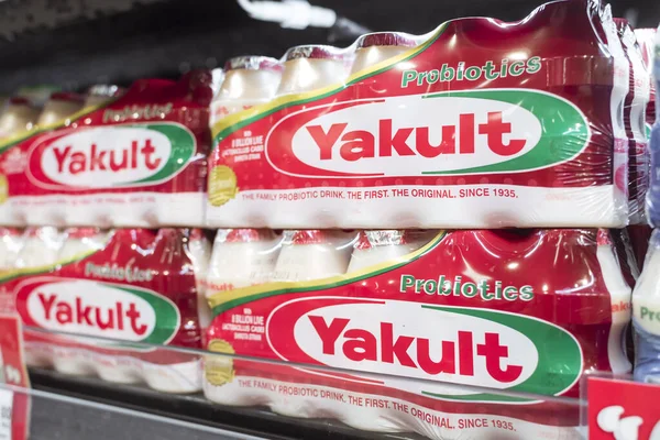 Manille Philippines Yakult Est Une Boisson Lait Probiotique Sucrée Japonaise — Photo