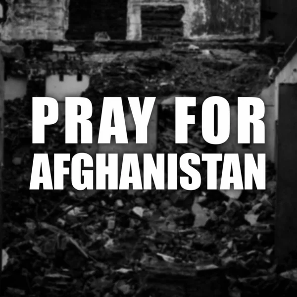 Bid Voor Afghanistan Boodschap Bewijs Van Steun Tegen Oorlog Bloedvergieten — Stockfoto