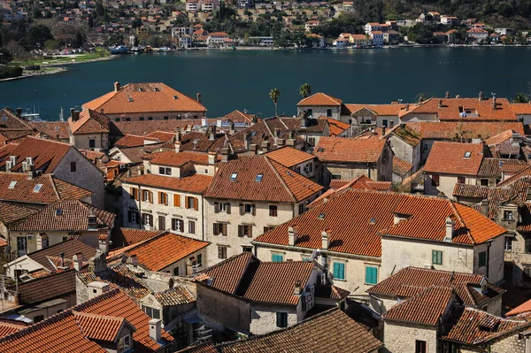 Vue de la montagne à la ville de Kotor, Monténégro — Photo