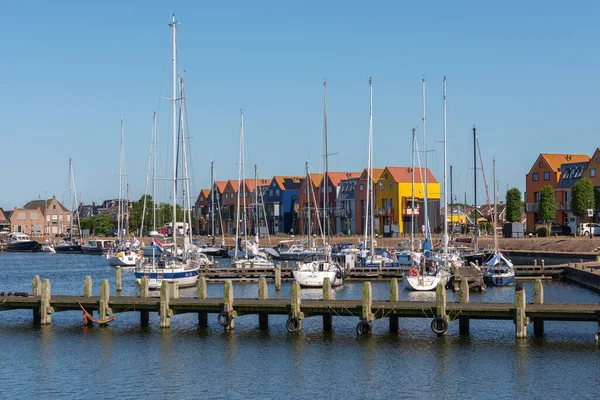 Stavoren Friesland Nederland Juni 2020 Zicht Stadsdijk Aan Bakboord — Stockfoto
