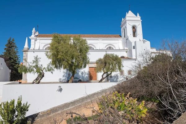 Boční Pohled Kostel Santa Maria Centru Města Tavira Algarve — Stock fotografie