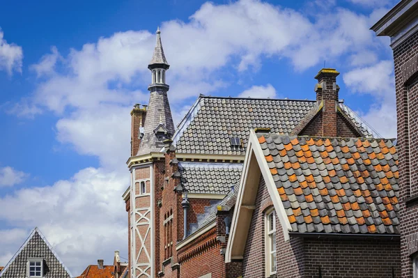 Gebouwen in de binnenstad Fort hauzden, Noord brabant, Nederland — Stockfoto