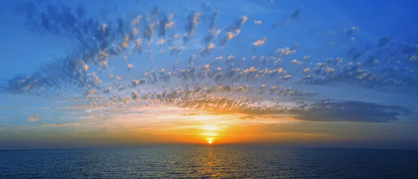 Západ slunce nad Ijsselmeer podzim, Nizozemsko — Stock fotografie