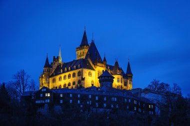 Akşam ışığı, Almanya Wernigerode kent kaleden görünümü