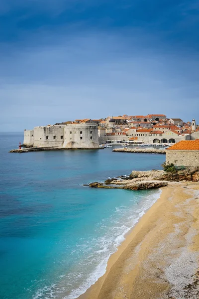 Pohled na staré město Dubrovník v ranním světle, Chorvatsko — Stock fotografie