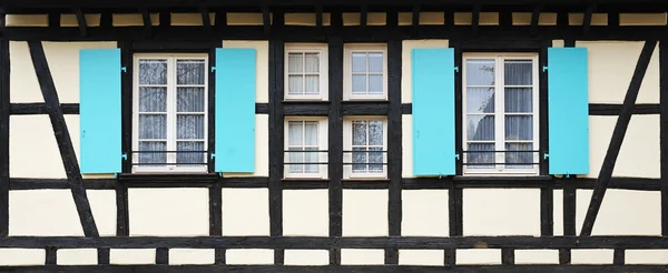 The front side of the  fachwerk house in Strasbourg, France — Stock Photo, Image