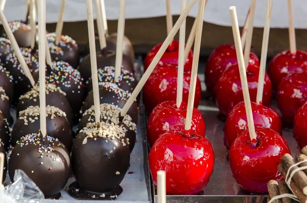 Vente bonbons aux pommes Photo De Stock