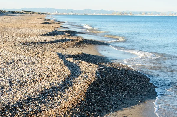 Playa en el Mediterráneo Valencia de España — Foto de Stock