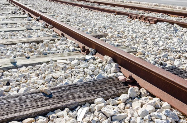 Ferrovia no parque — Fotografia de Stock