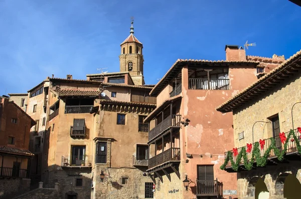 Albarracin, ortaçağ terracotte Köyü İspanya