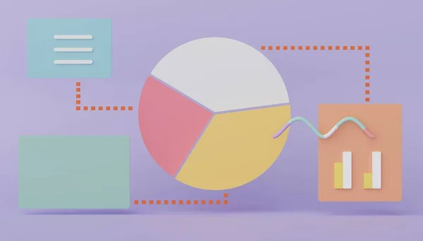 Renderizar Los Datos Del Gráfico Circular Seo Análisis Interfaz Usuario —  Fotos de Stock