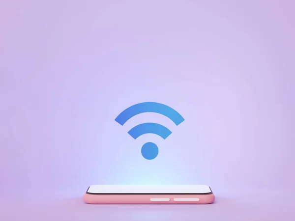 Render Wireless Network Connection Device User Interface Web Banner Mock — Stock Photo, Image
