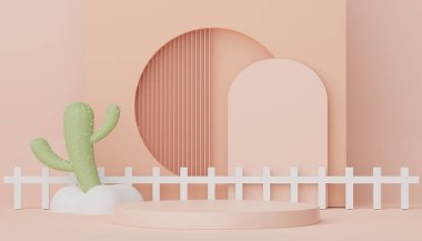 3D ürün ve kozmetik sunumu için podyum. Reklam için çok az sahne var. Web pankartı için soyut temiz arkaplan ve maket.