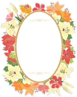 Çiçekli tebrik kartı..