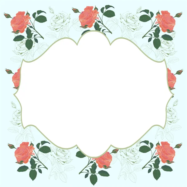 Floral kaart voor elke occasion.set van bruiloft uitnodiging. — Stockvector