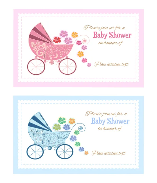 Baby shower greeting card. — Stock Vector