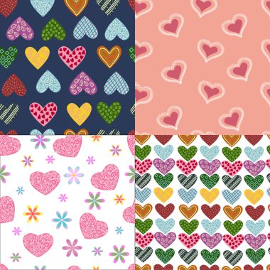 Renkli Dikişsiz desen seti