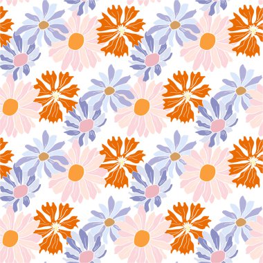 Çiçeklerle kusursuz desen.