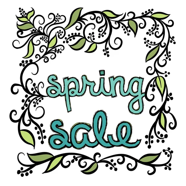 Bahar satış ile illüstrasyon.