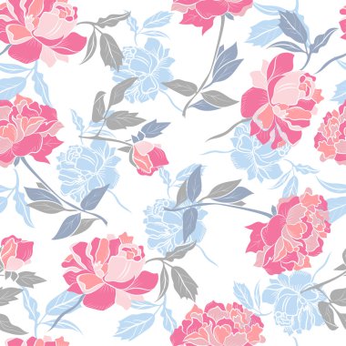 Çiçeklerle kusursuz desen.