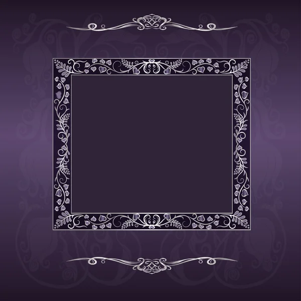 Fondo decorativo con marco ornamental — Vector de stock