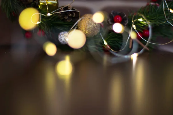 Ghirlanda Natale Nel Boke Della Ghirlanda Dell Anno Nuovo — Foto Stock