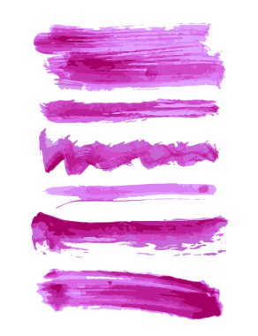 Renkli vektör suluboya fırça darbeleri