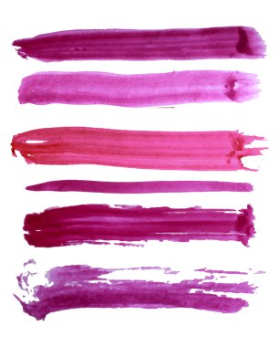 Renkli vektör suluboya fırça darbeleri