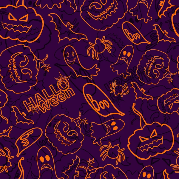Halloween themed nahtlosen Vektor Hintergrund — Stockvektor