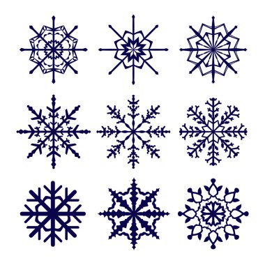 Vektör kar taneleri simgeler kümesi