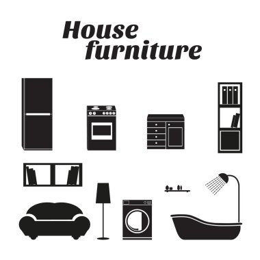 Ev mobilya Icons set