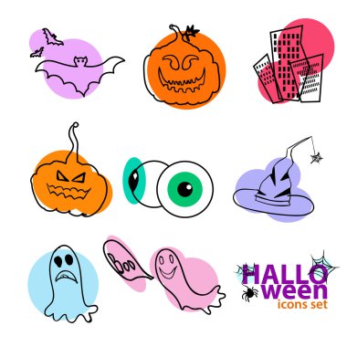 Cadılar Bayramı Icons set