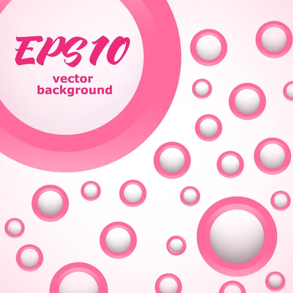 Abstrakter Hintergrund mit rosa Kreisen — Stockvektor