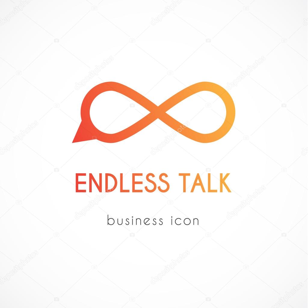 Endless talk vector symbol icon